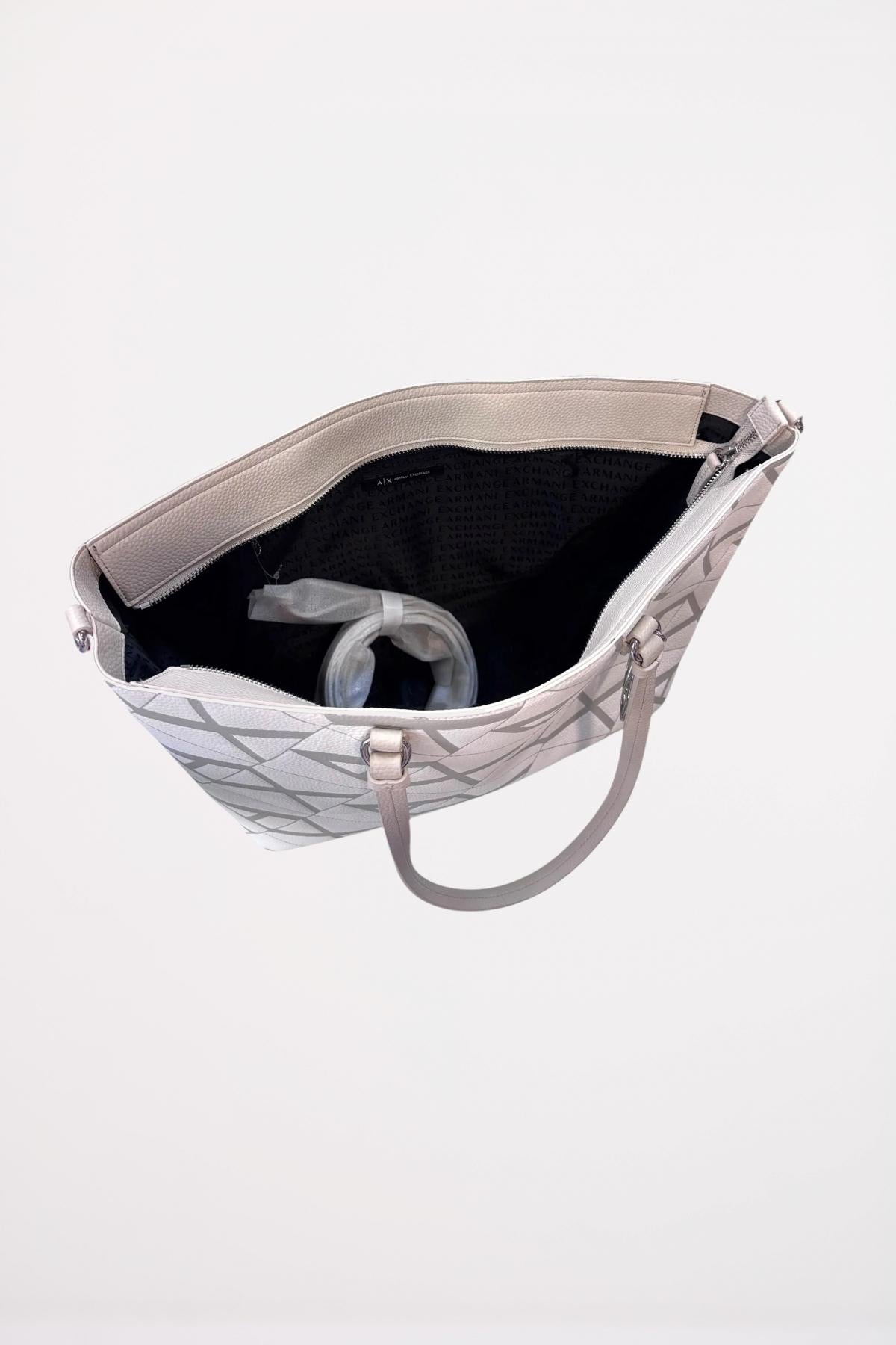 ARMANI EXCHANGE GYNGER SHOPPING BAG en color BLANCO (4)