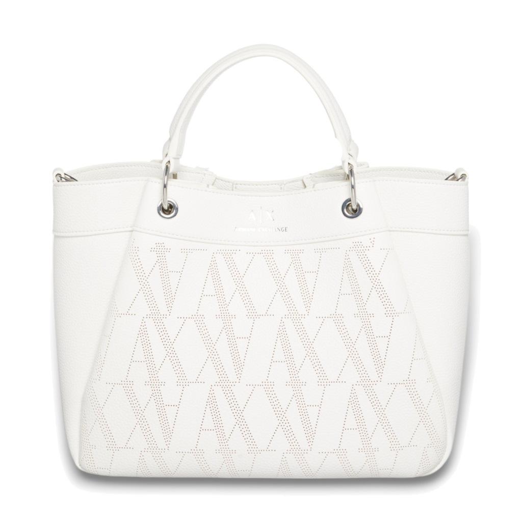 ARMANI EXCHANGE WAVE SHOPPING BAG en color BLANCO (4)