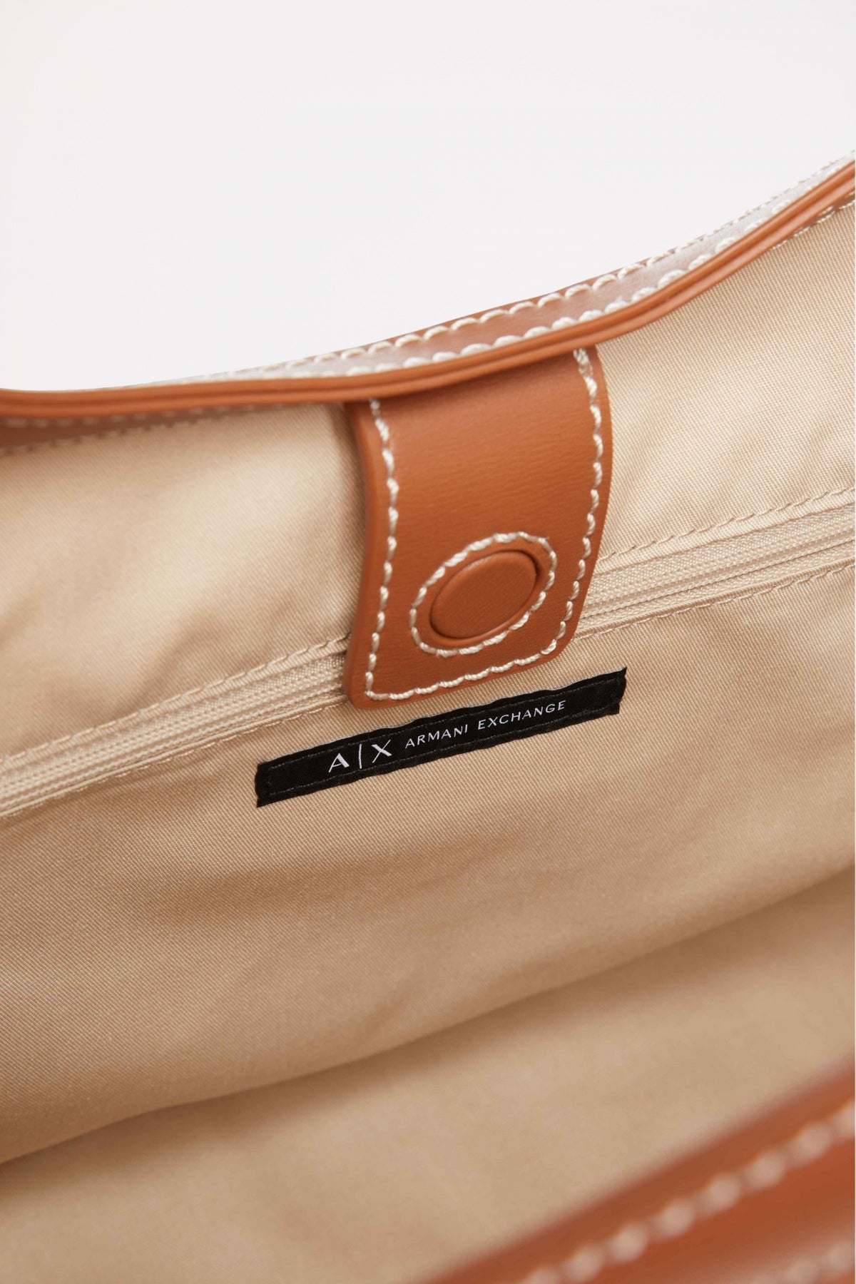 ARMANI EXCHANGE SANDY SHOPPING BAG en color MARRON CLARO (4)