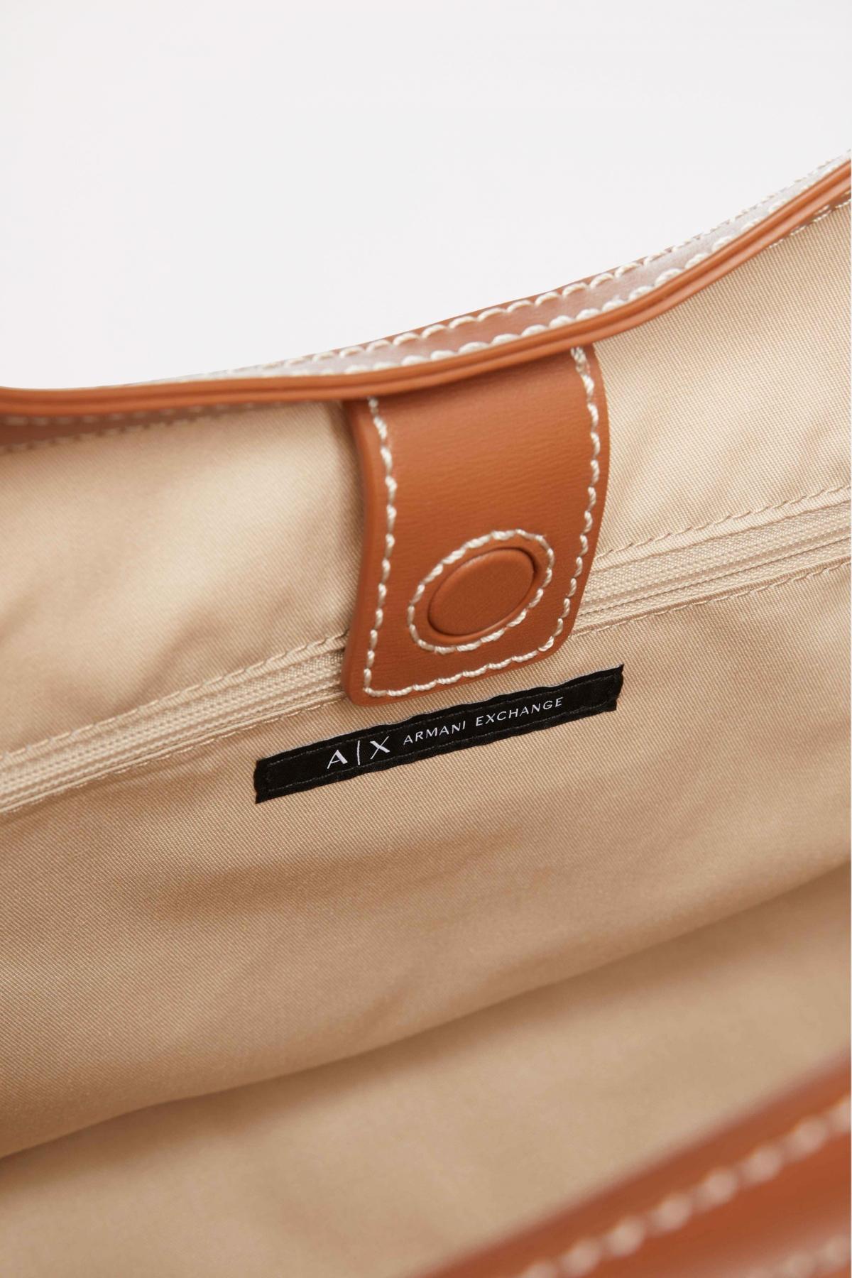 ARMANI EXCHANGE SANDY SHOPPING BAG en color MARRON CLARO (4)