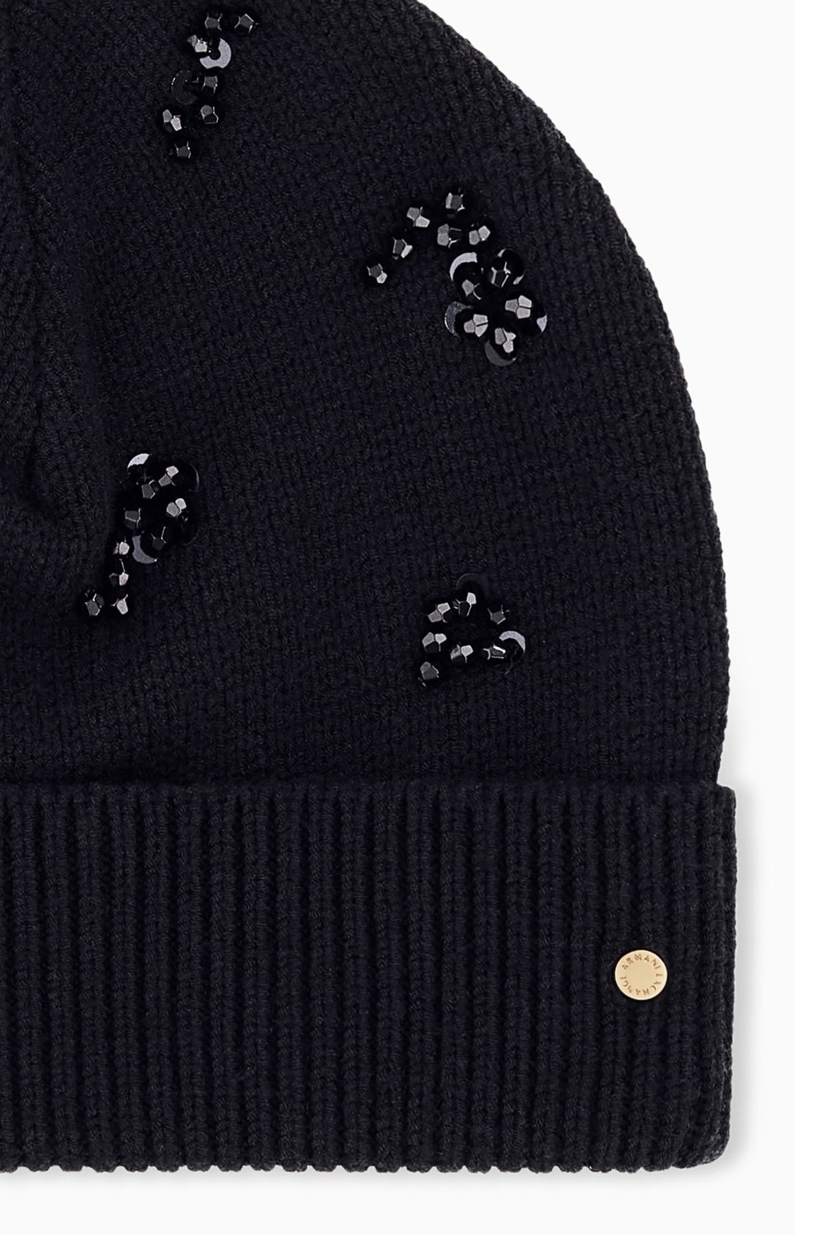 ARMANI EXCHANGE XW AF BEANIE HAT en color NEGRO (2)