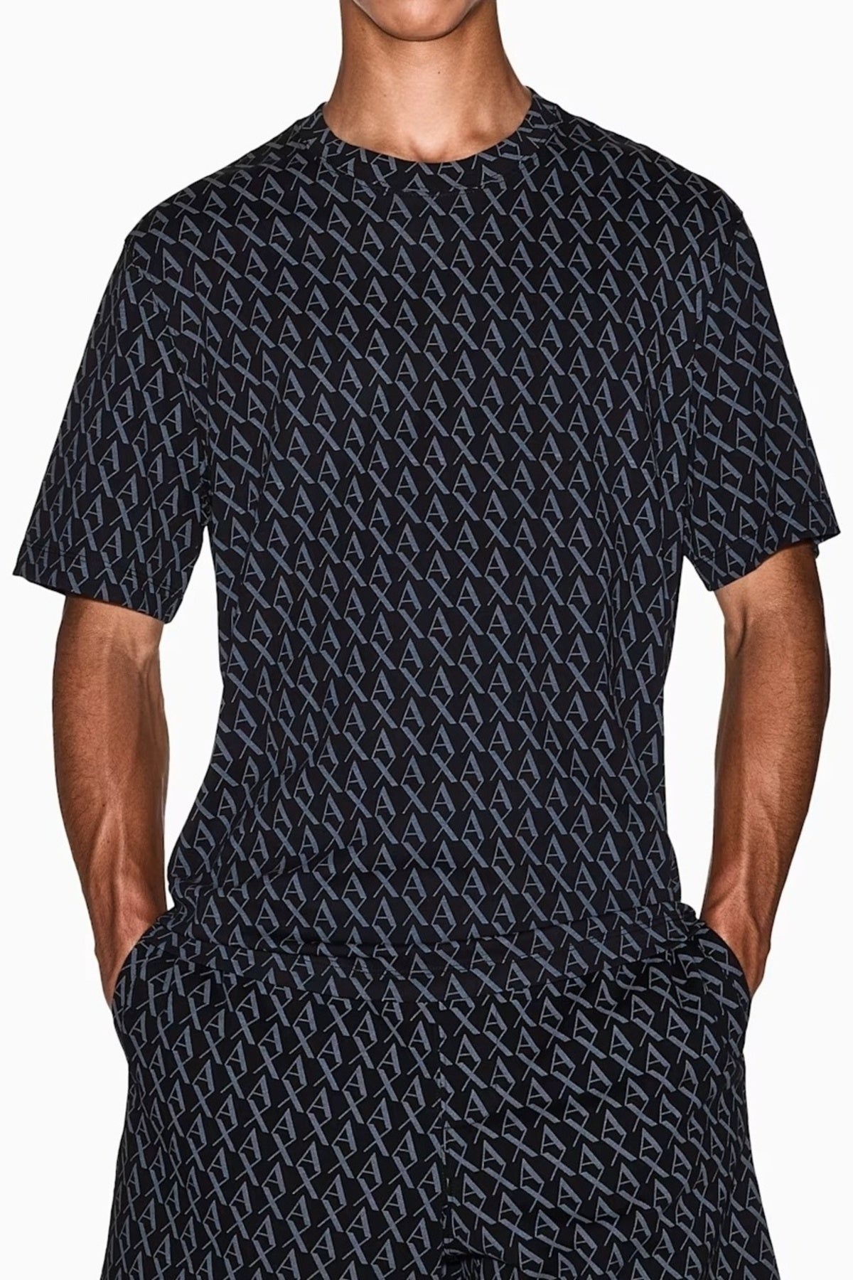 ARMANI EXCHANGE XM AF T SHIRT en color NEGRO (1)