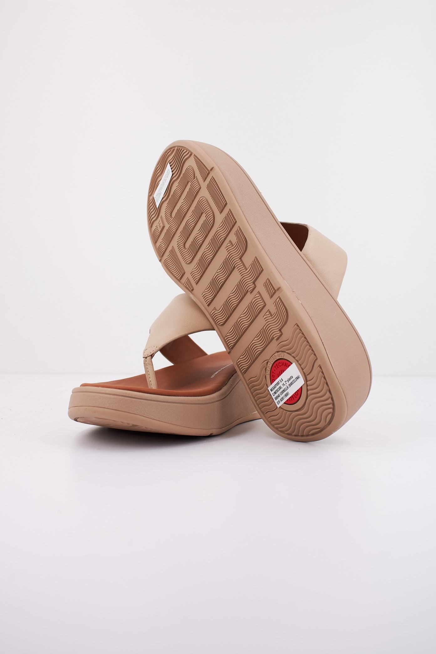 FITFLOP F MODE LEATHER FLATFORM T en color MARRON (4)