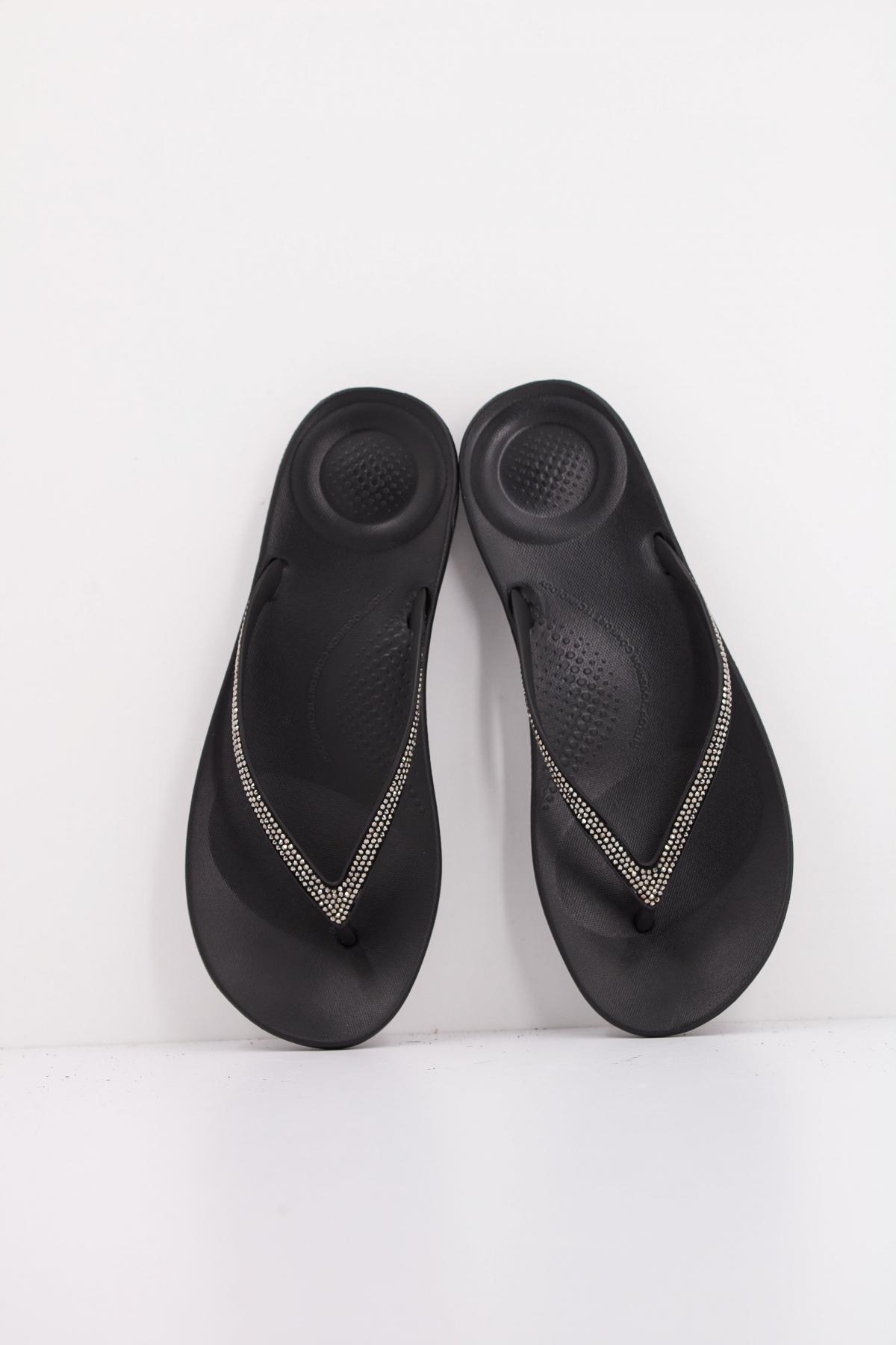 FITFLOP IQUSHION SPARKLE en color NEGRO (3)