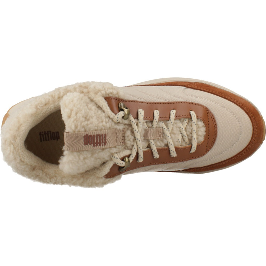 FITFLOP MODE FLOW SHEARLING-MIX SNE en color MARRON (7)