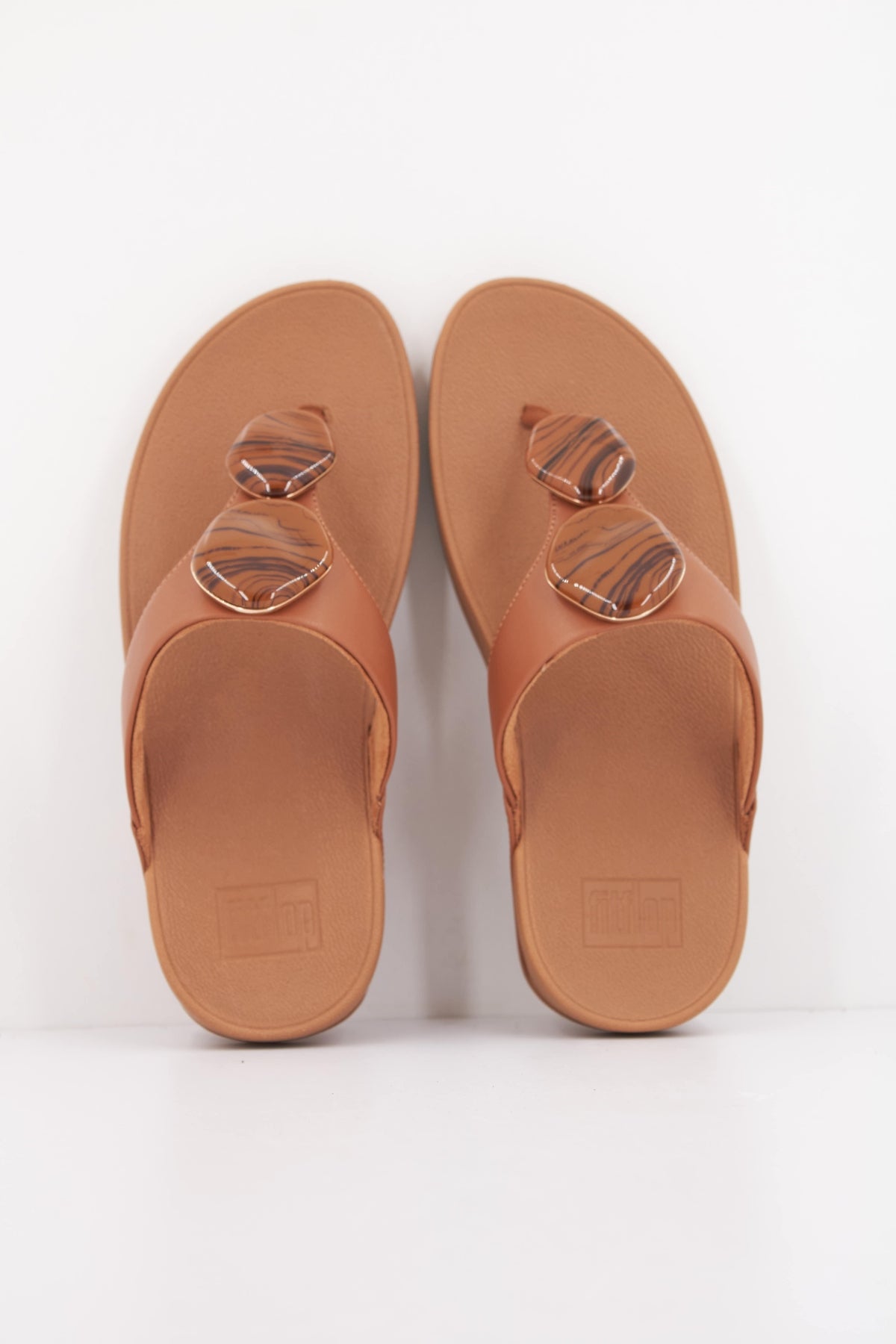 FITFLOP LULU MARBLED STONE en color MARRON (3)