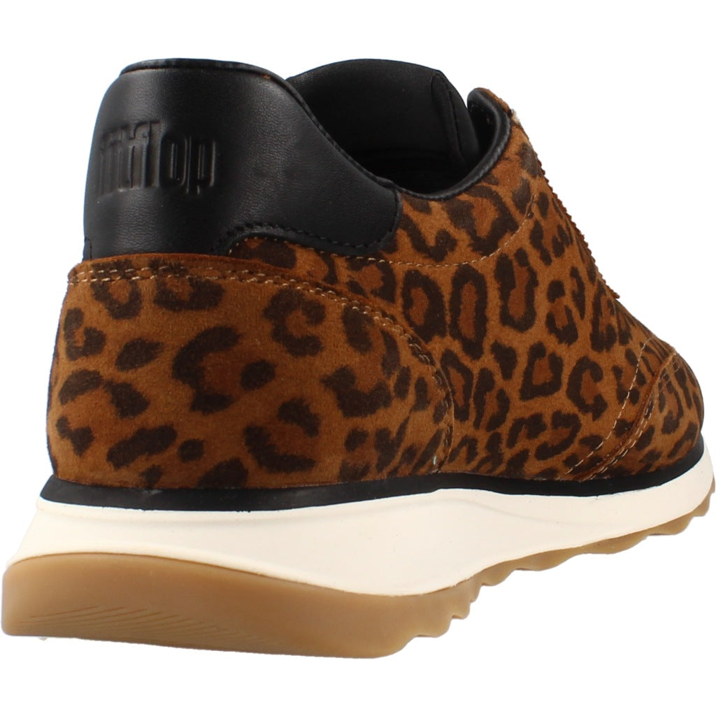 FITFLOP RETRO-Q FF SUEDE LEOPARD TRAINERS en color ANIMAL PRINT (3)