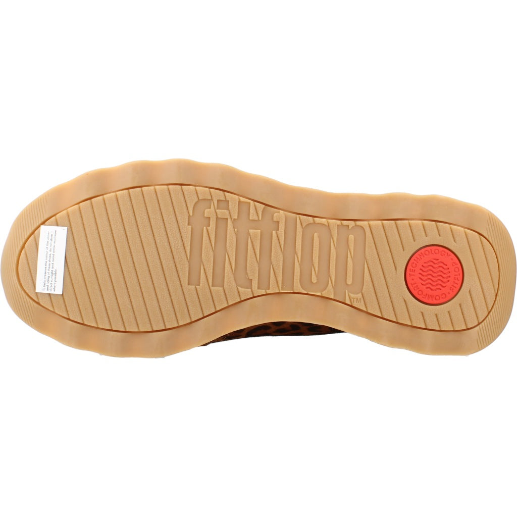 FITFLOP RETRO-Q FF SUEDE LEOPARD TRAINERS en color ANIMAL PRINT (6)