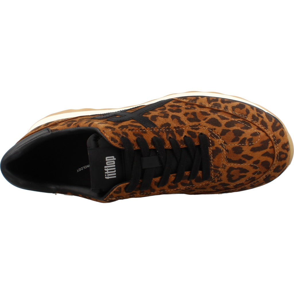 FITFLOP RETRO-Q FF SUEDE LEOPARD TRAINERS en color ANIMAL PRINT (7)