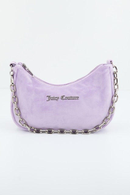 JUICY COUTURE KABELO VELOUR SHOUDER BAG en color VIOLETA (2)