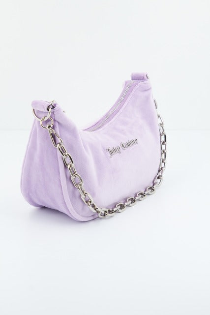 JUICY COUTURE KABELO VELOUR SHOUDER BAG en color VIOLETA (1)