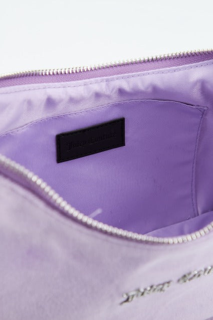 JUICY COUTURE KABELO VELOUR SHOUDER BAG en color VIOLETA (4)