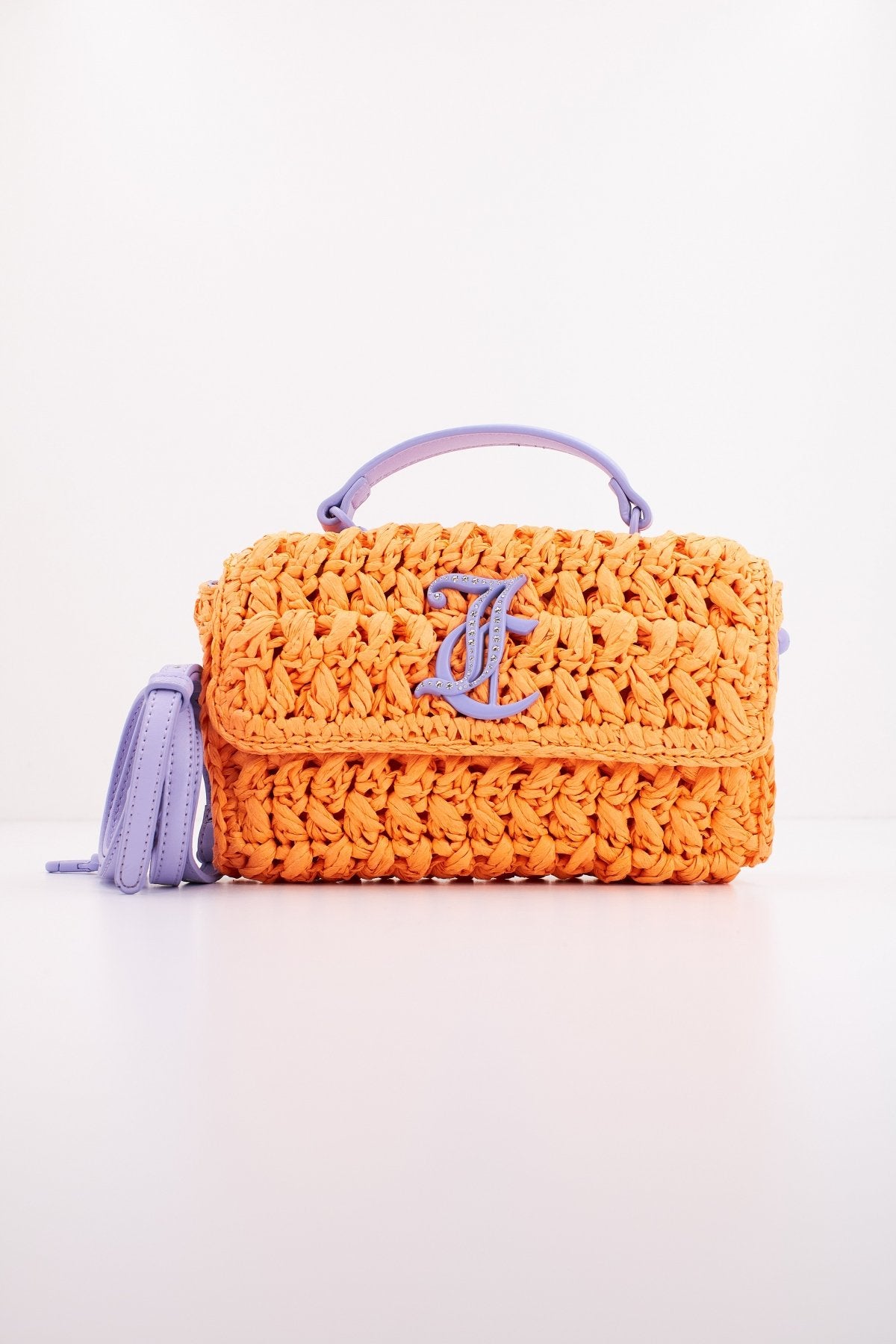 JUICY COUTURE JODIE STRAW FLAP BA en color NARANJA (1)