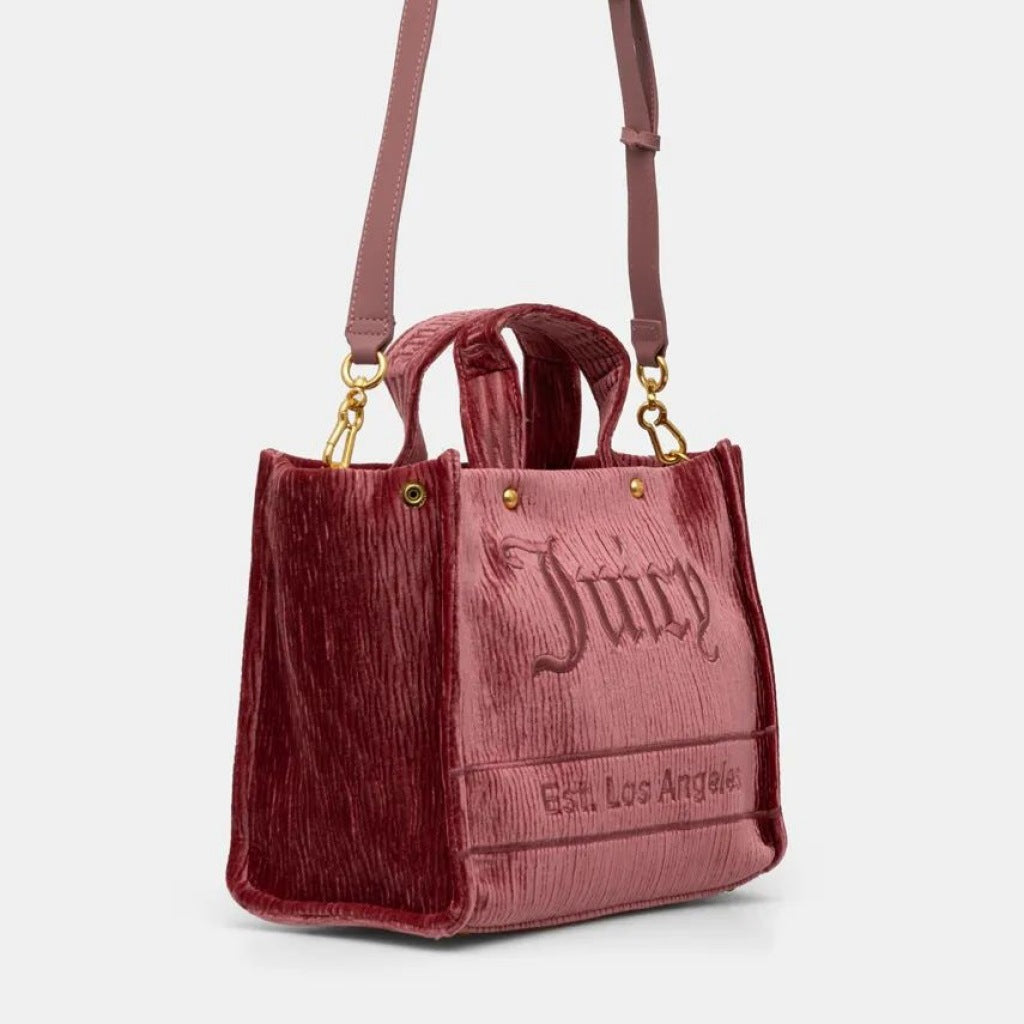 JUICY COUTURE IRIS VELVET M. SHOPPER BAG en color ROJO (5)