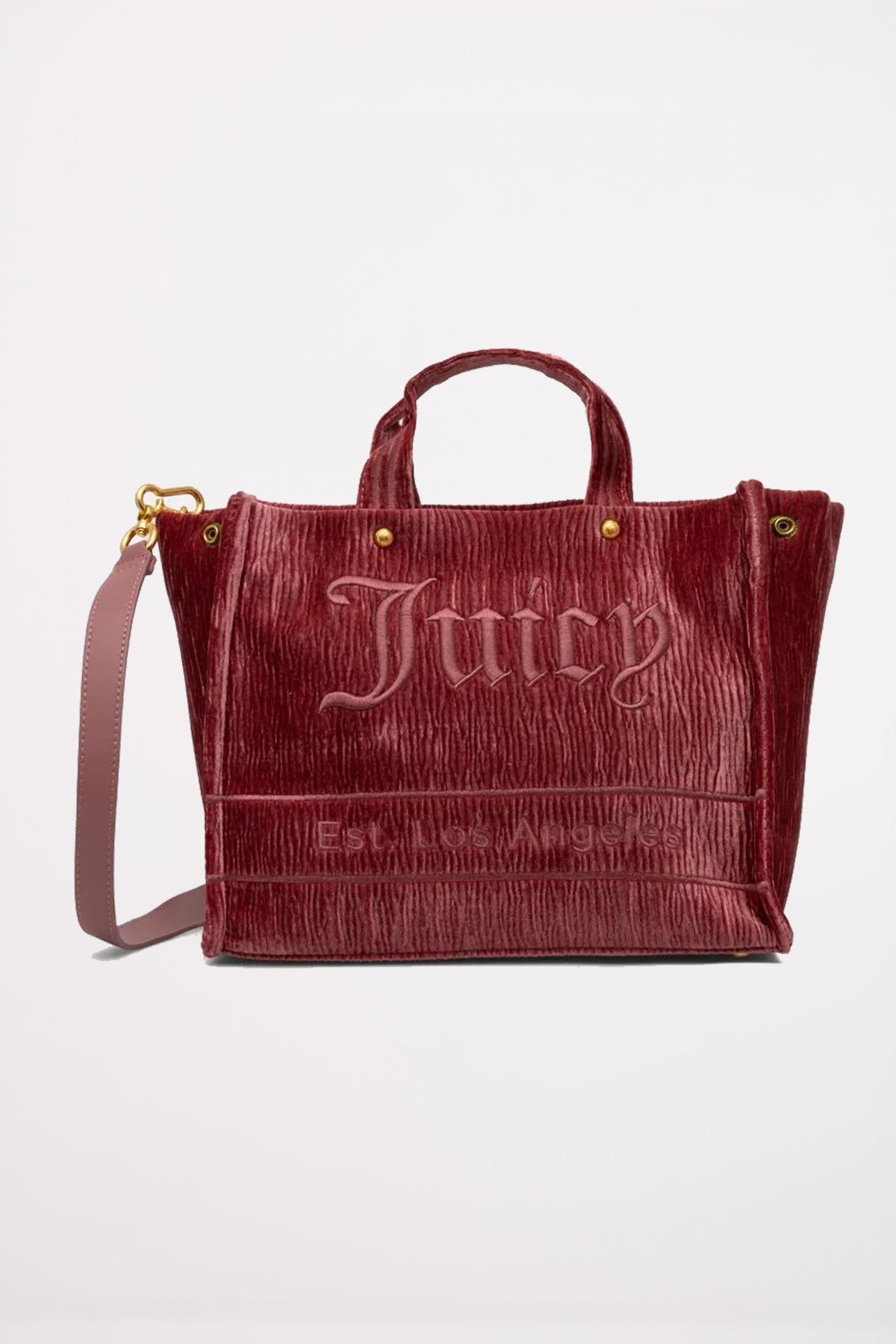 JUICY COUTURE IRIS VELVET M. SHOPPER BAG en color ROJO (1)