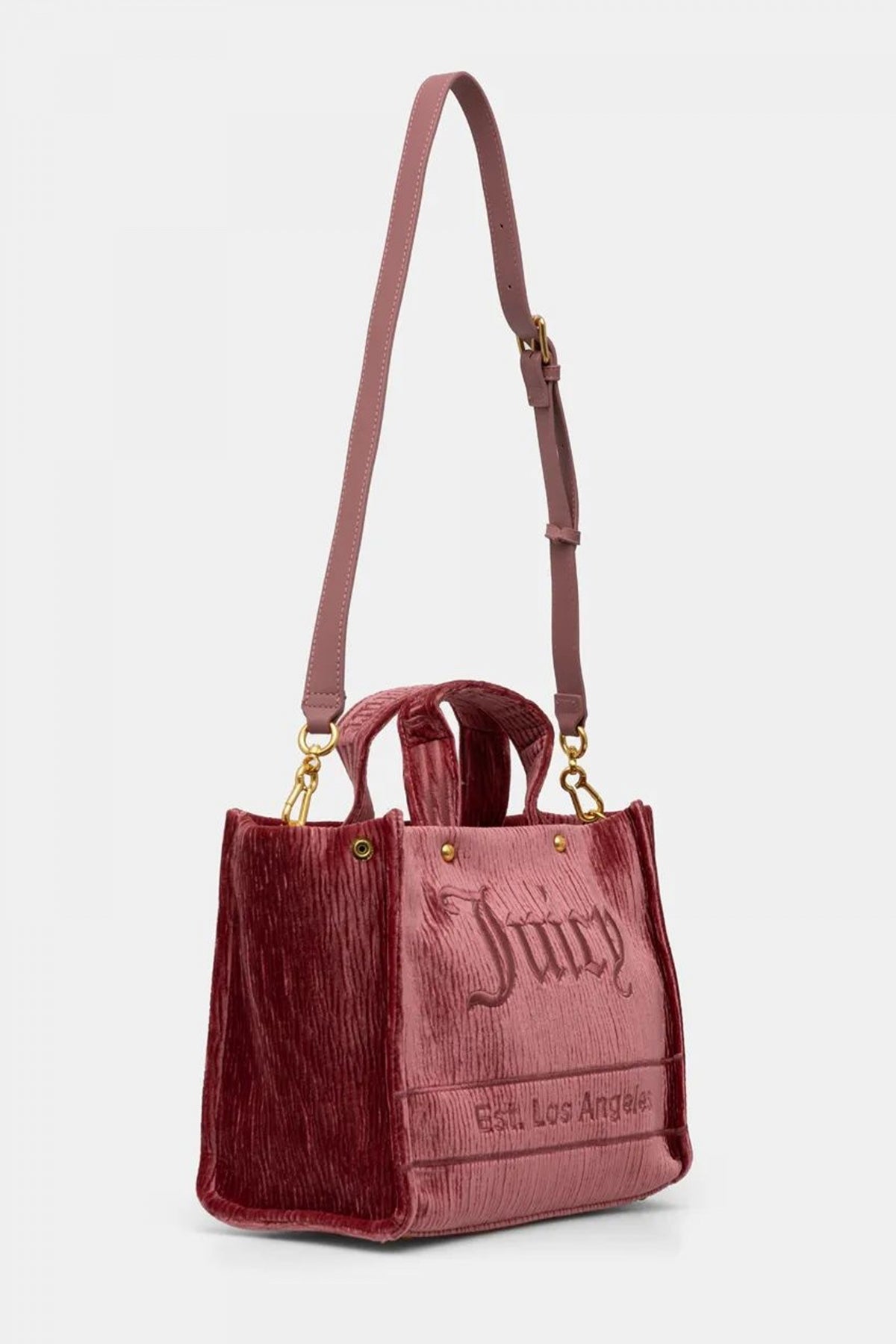 JUICY COUTURE IRIS VELVET M. SHOPPER BAG en color ROJO (2)