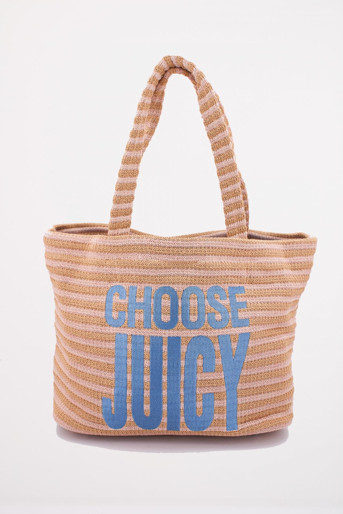 JUICY COUTURE JL NORA STRAW LARGE en color MARRON CLARO (1)