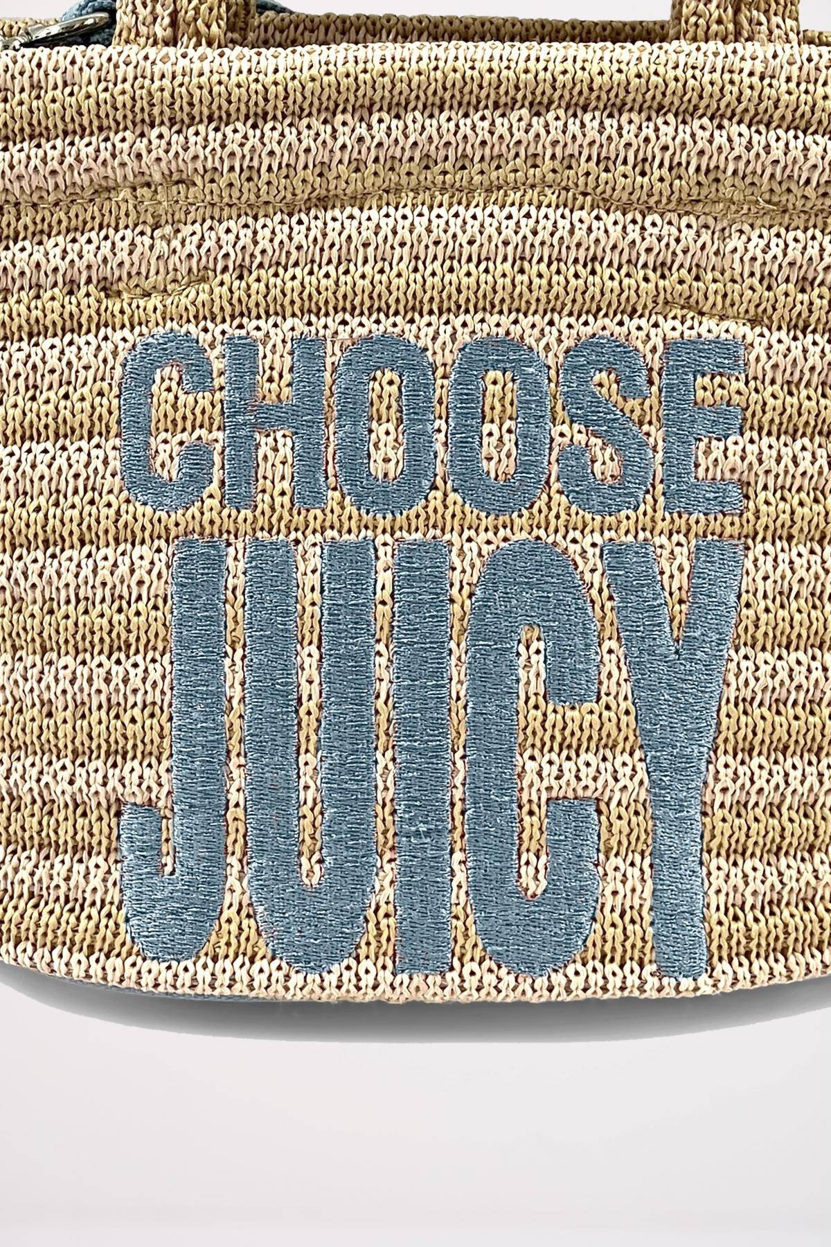 JUICY COUTURE NORA STRAW M en color AZUL (3)