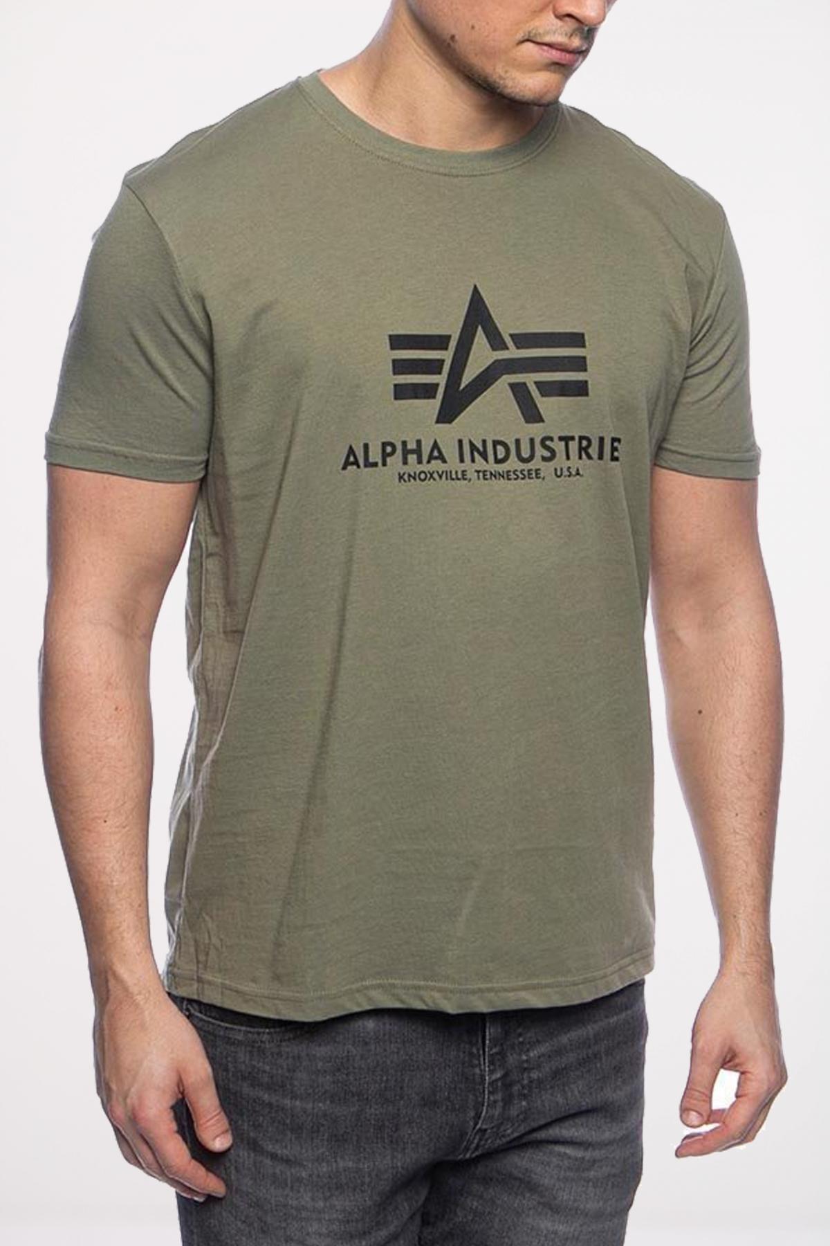 ALPHA INDUSTRIES BASIC T-SHIRT en color VERDE (3)