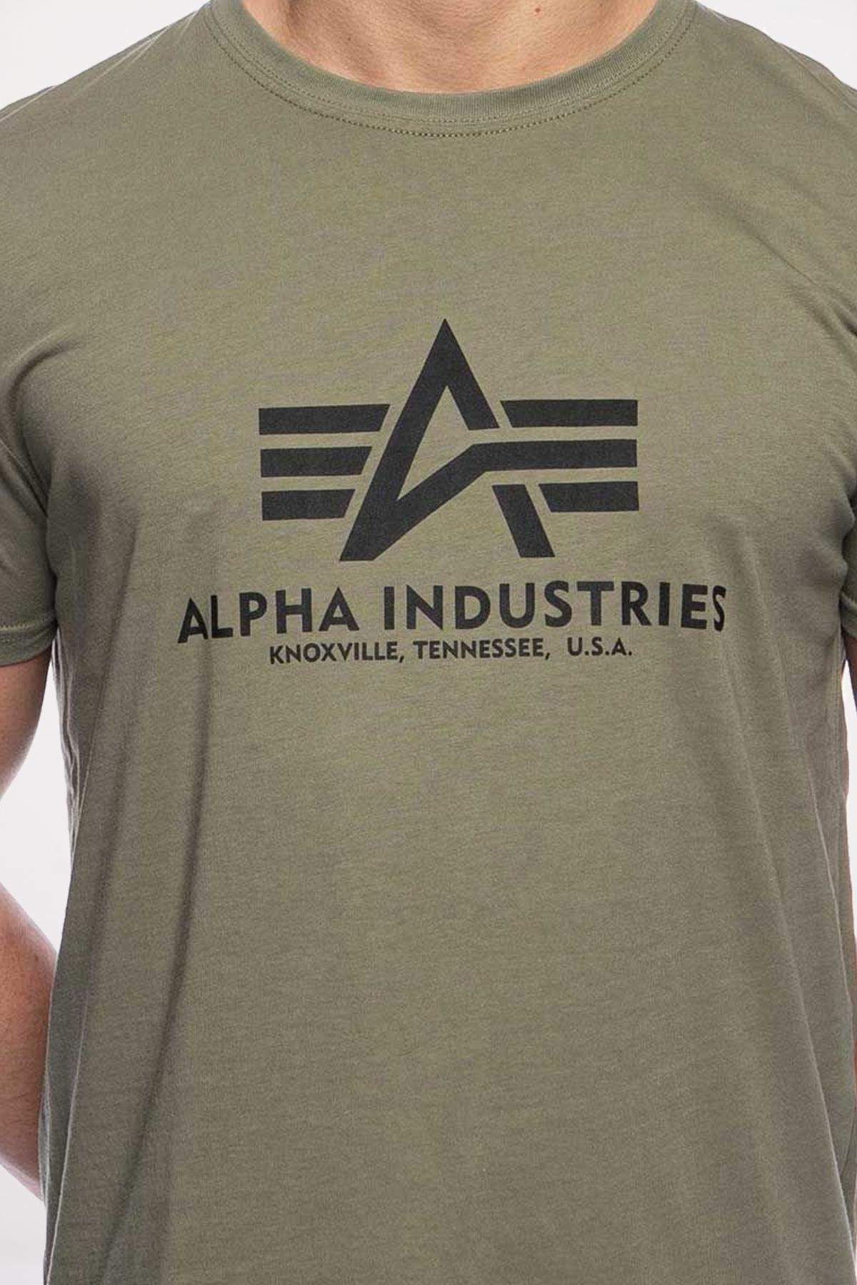 ALPHA INDUSTRIES BASIC T-SHIRT en color VERDE (4)