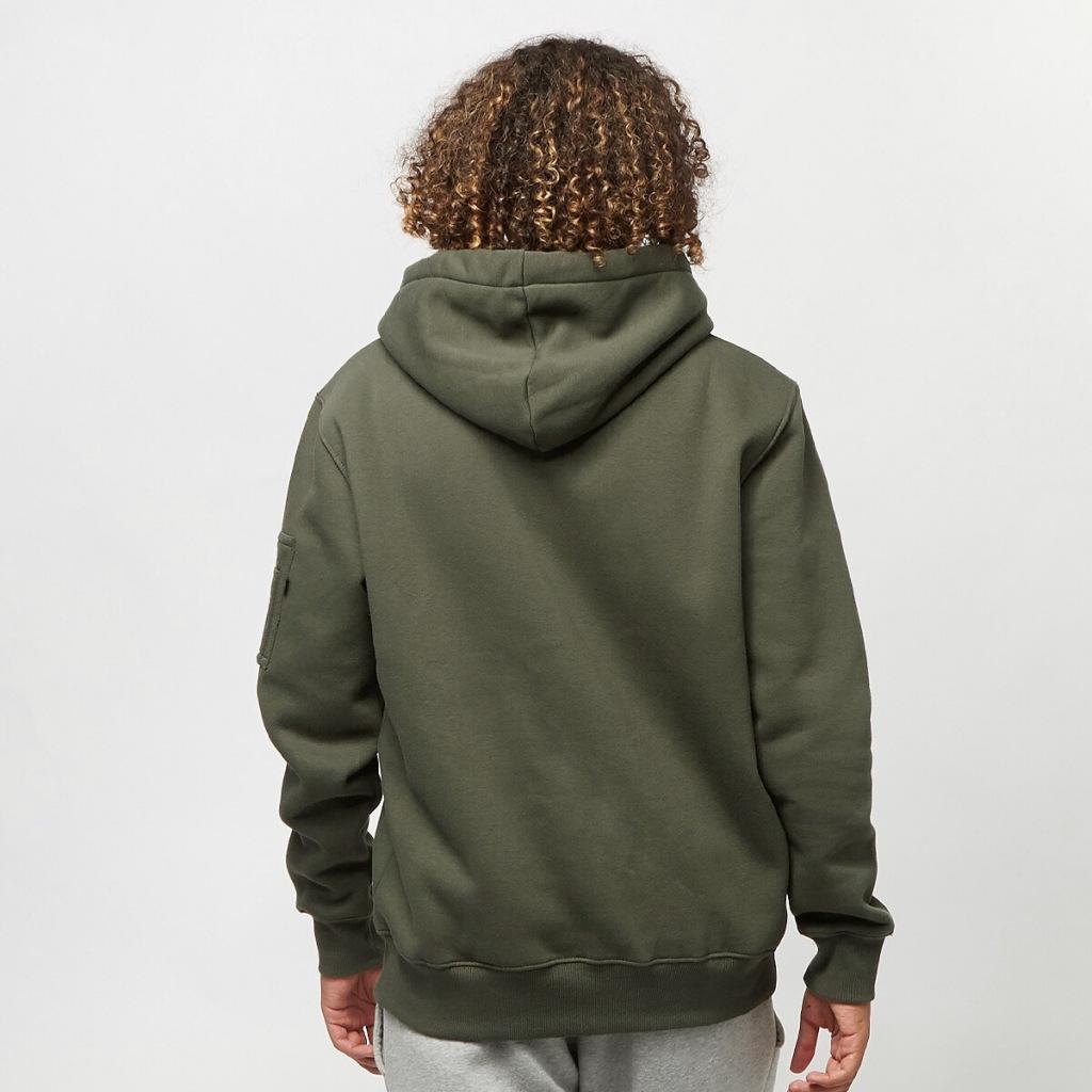 ALPHA INDUSTRIES ALPHA LABEL HOODY en color VERDE (5)