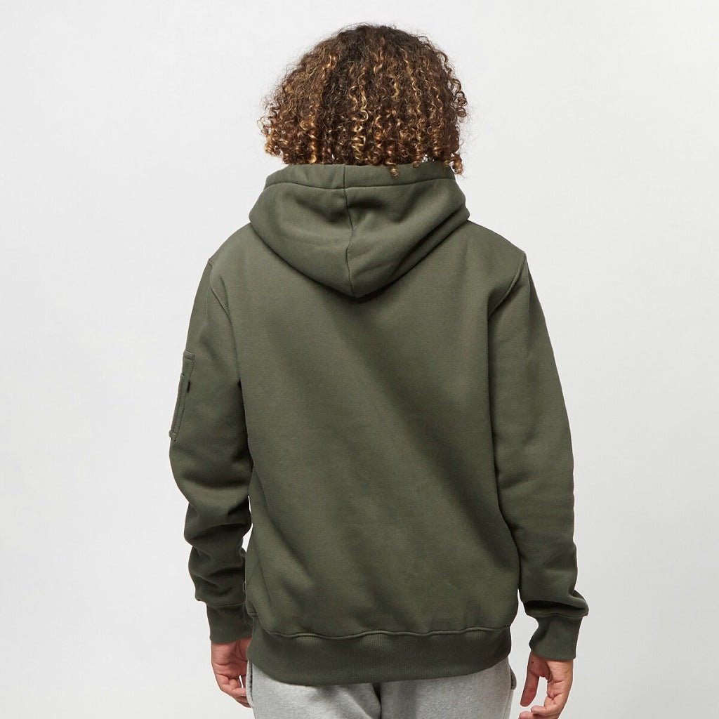 ALPHA INDUSTRIES ALPHA LABEL HOODY en color VERDE (5)