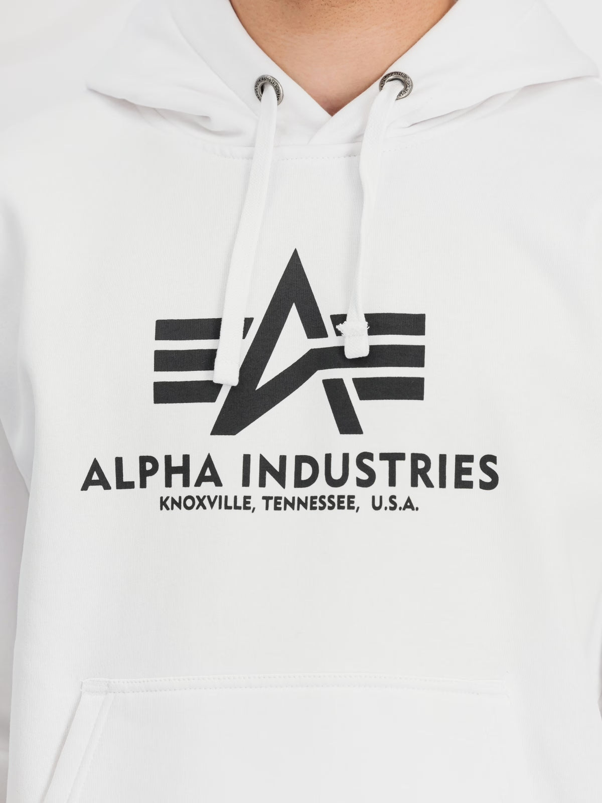 ALPHA INDUSTRIES THE BASIC HOODIE en color BLANCO (3)