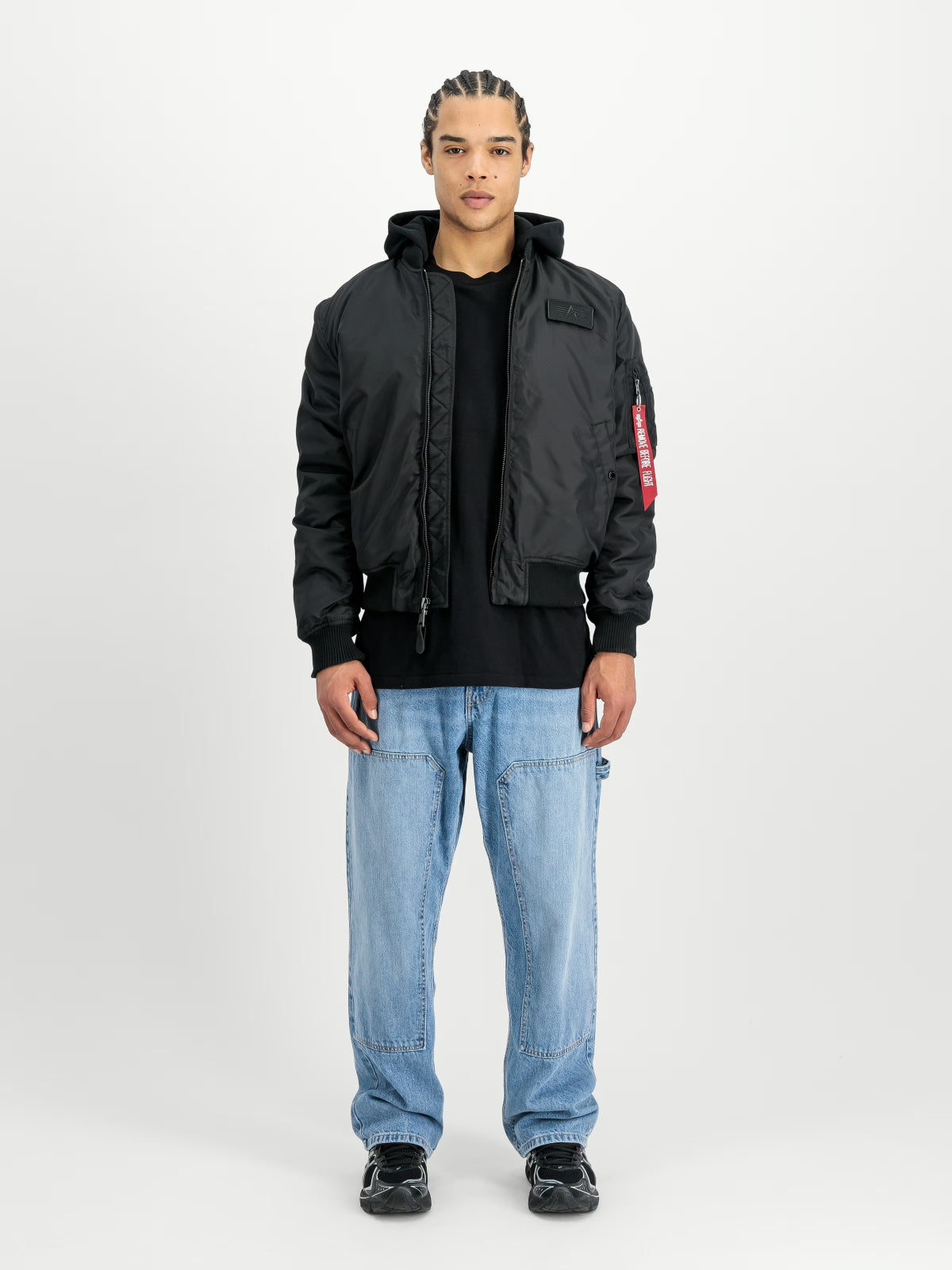 ALPHA INDUSTRIES MA- TT HOOD en color NEGRO (1)