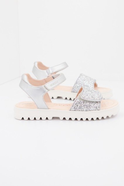 GEOX J SANDAL CORALIE GIR en color GRIS (2)