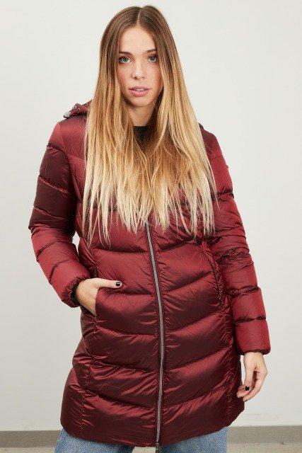 GEOX W ADRYA LONG JKT en color BURDEOS (1)