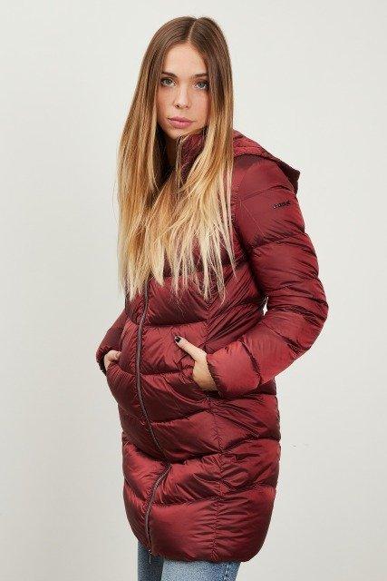 GEOX W ADRYA LONG JKT en color BURDEOS (3)