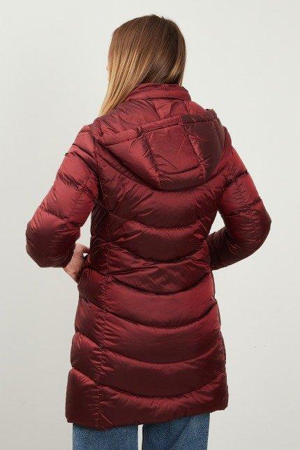 GEOX W ADRYA LONG JKT en color BURDEOS (4)