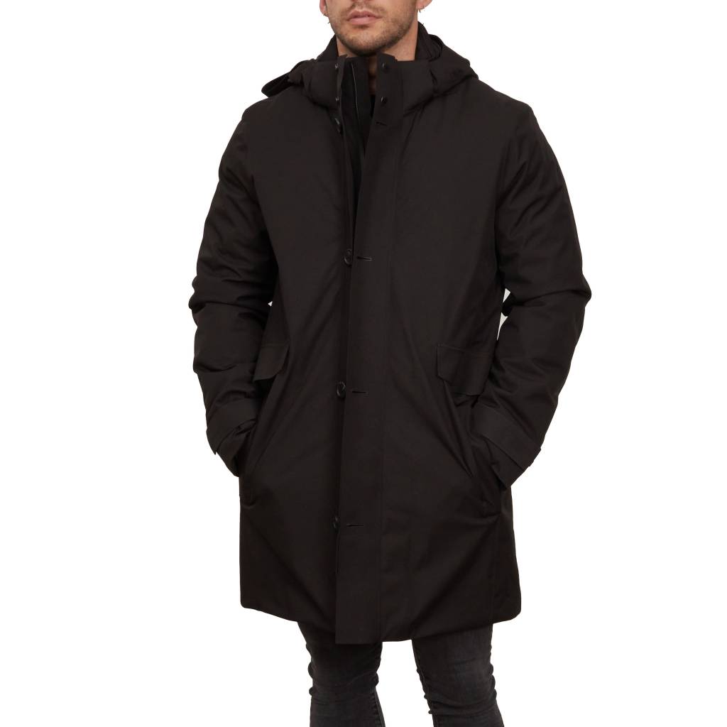 GEOX M CLINTFORD LONG JKT en color NEGRO (2)