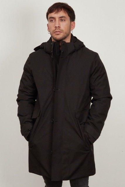 GEOX M CLINTFORD LONG JKT en color NEGRO (1)