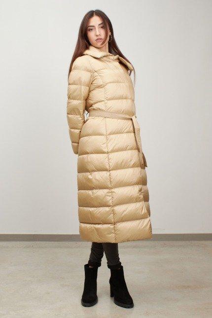 GEOX W TAHINA MAXI LONG en color MARRON CLARO (2)