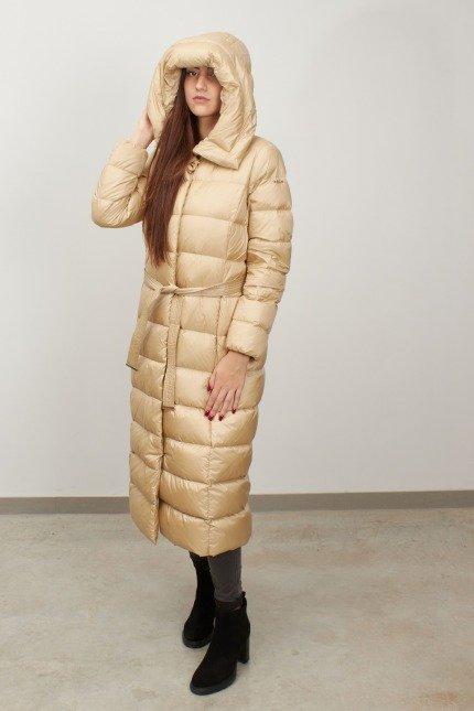 GEOX W TAHINA MAXI LONG en color MARRON CLARO (4)