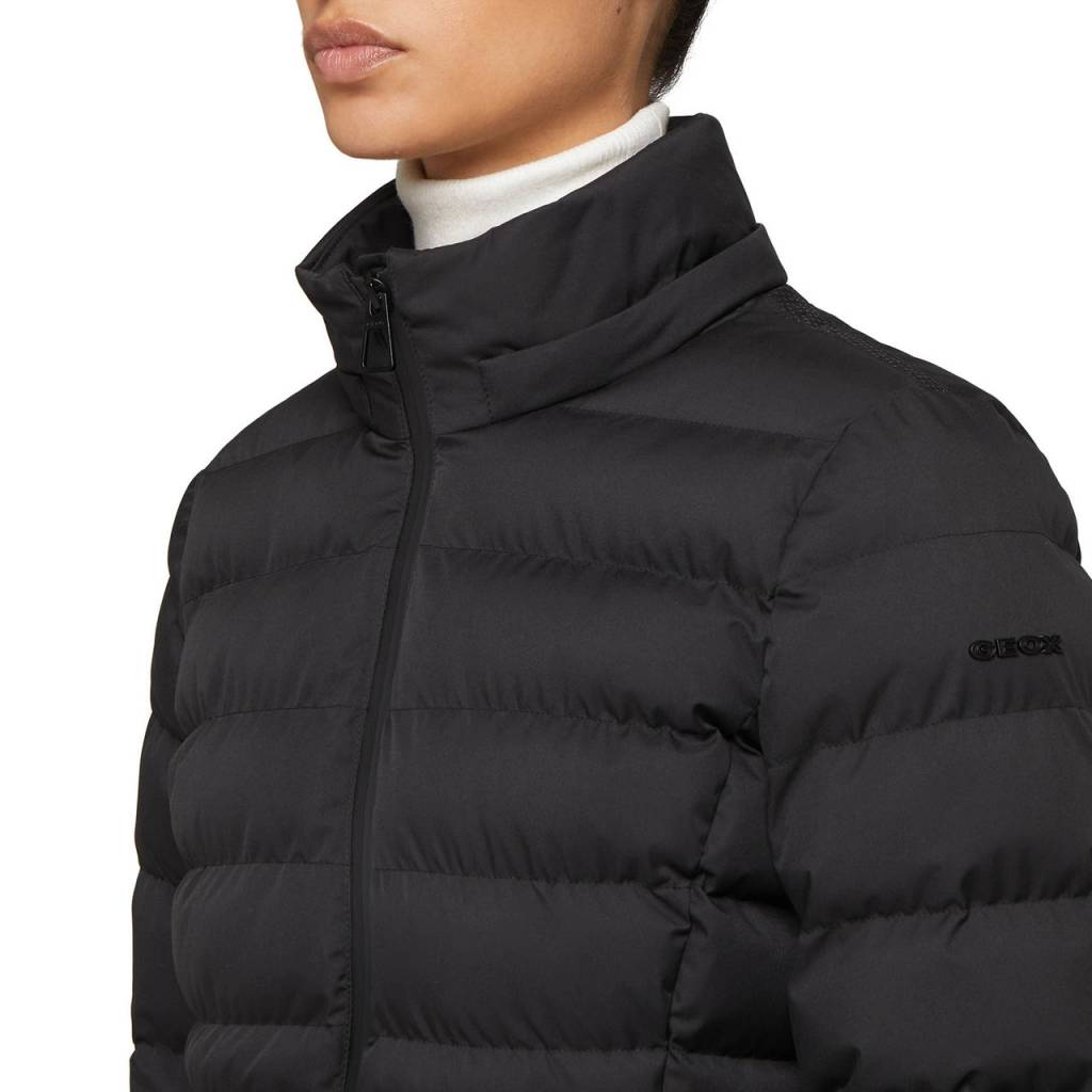 GEOX W HIVER LONG JKT en color NEGRO (4)