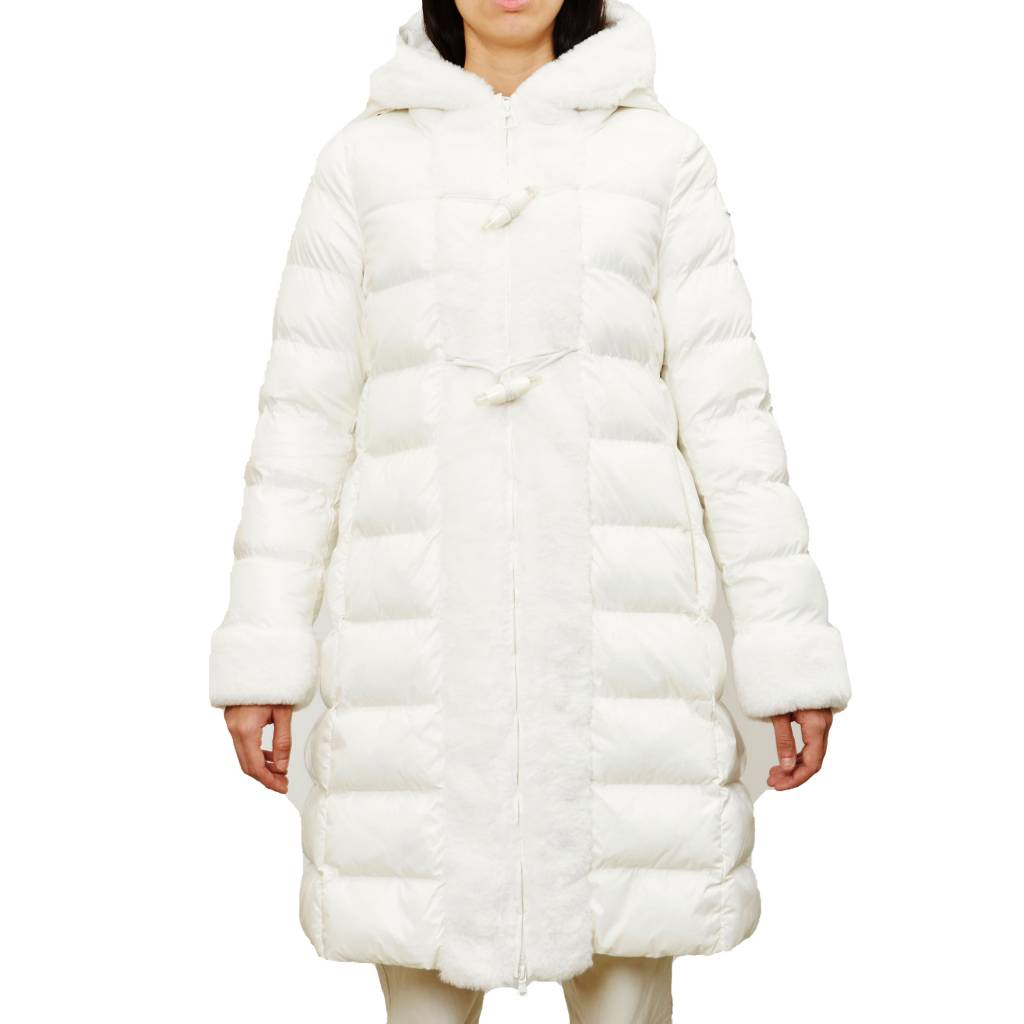 GEOX W RAWELLE LONG JKT en color BLANCO (2)
