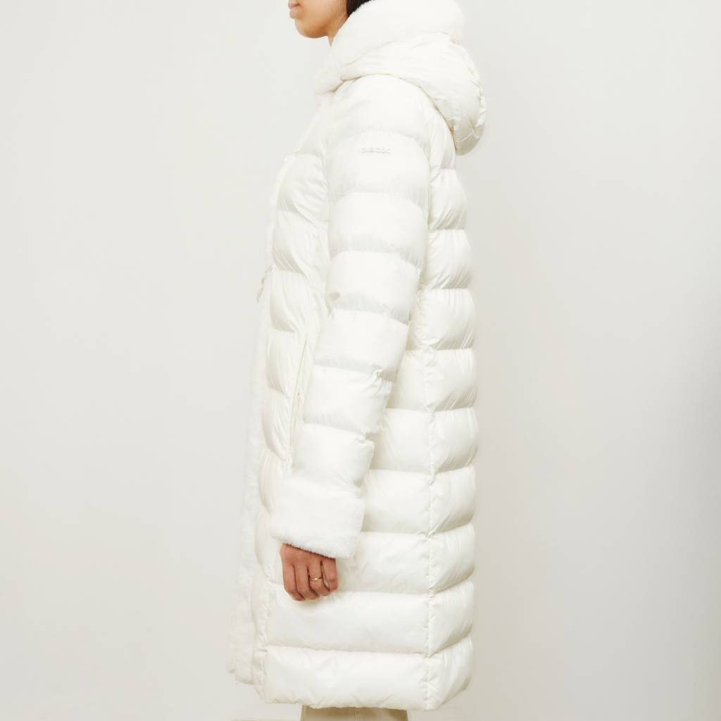 GEOX W RAWELLE LONG JKT en color BLANCO (3)