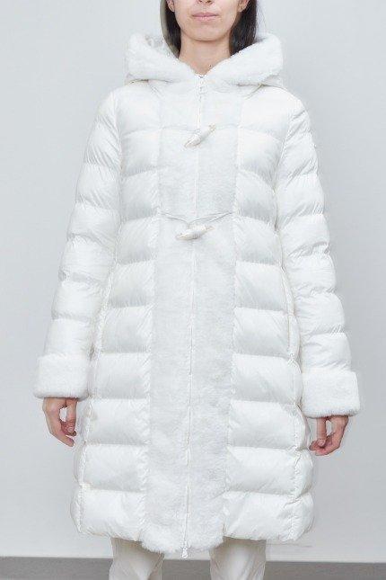 GEOX W RAWELLE LONG JKT en color BLANCO (1)