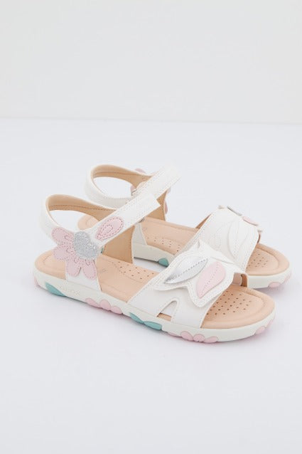 GEOX J SANDAL HAITI GIRL en color BLANCO (1)