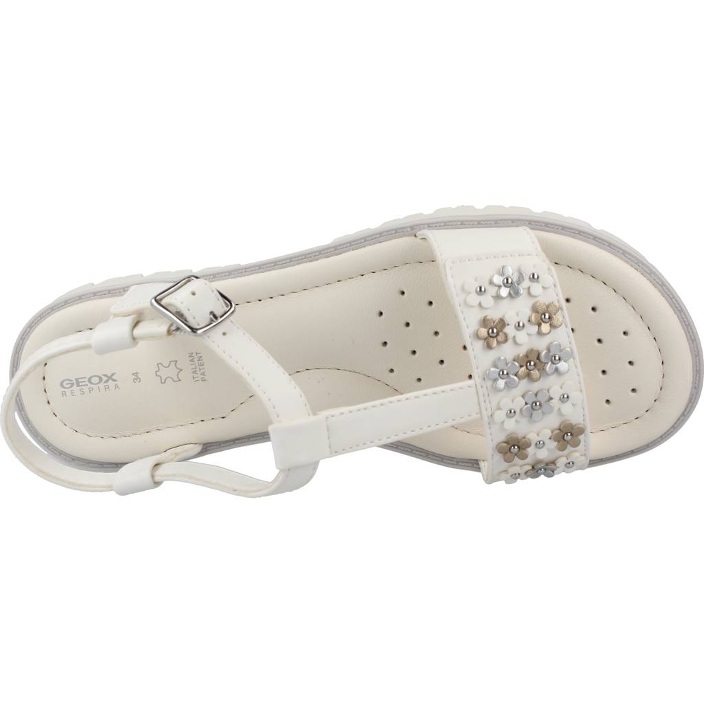 GEOX J SANDAL STARBLUSH G en color BLANCO (7)