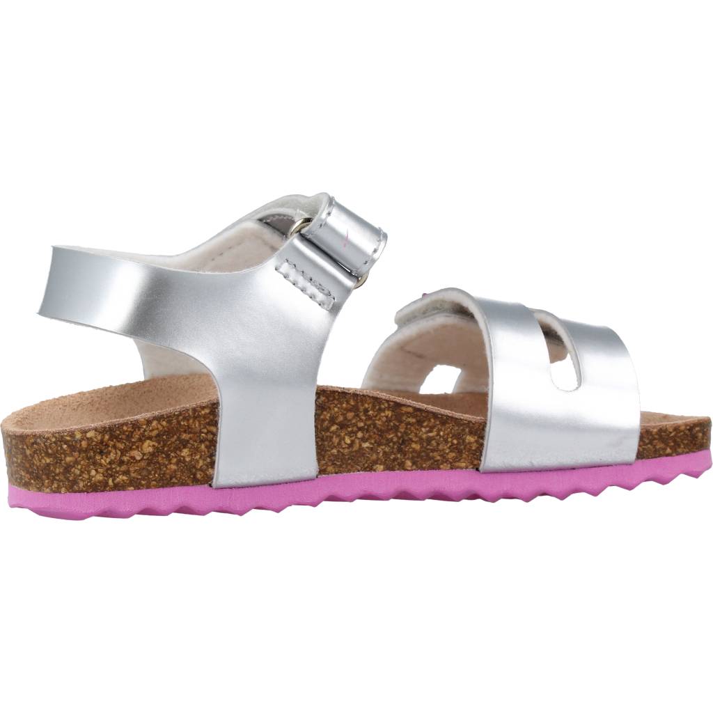 GEOX B SANDAL CHALKI GIRL en color PLATA (4)