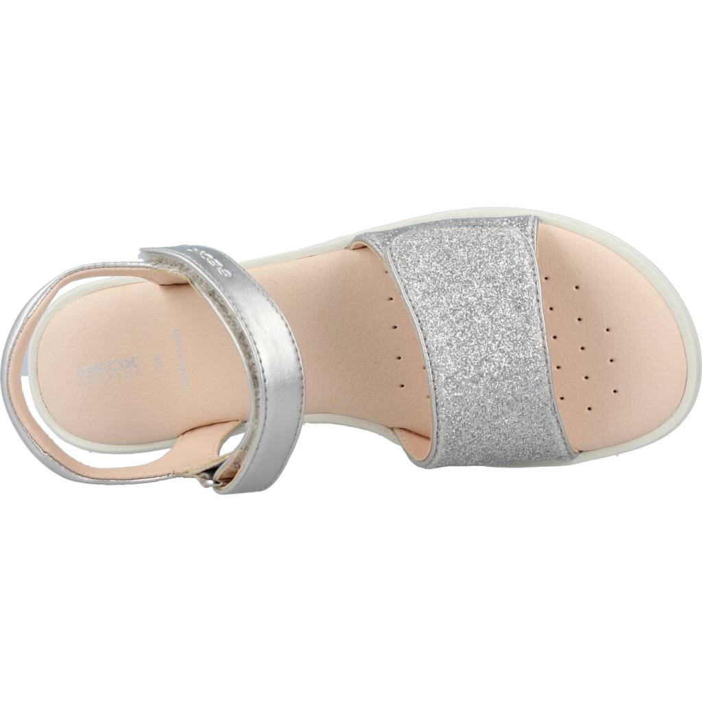 GEOX J SANDAL CORALIE GIR en color PLATA (7)