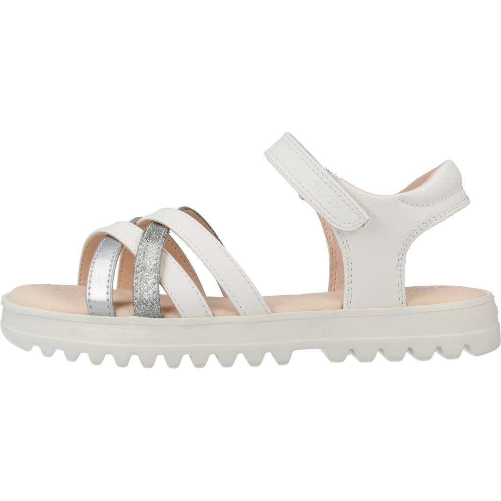 GEOX J SANDAL CORALIE GIR en color BLANCO (2)