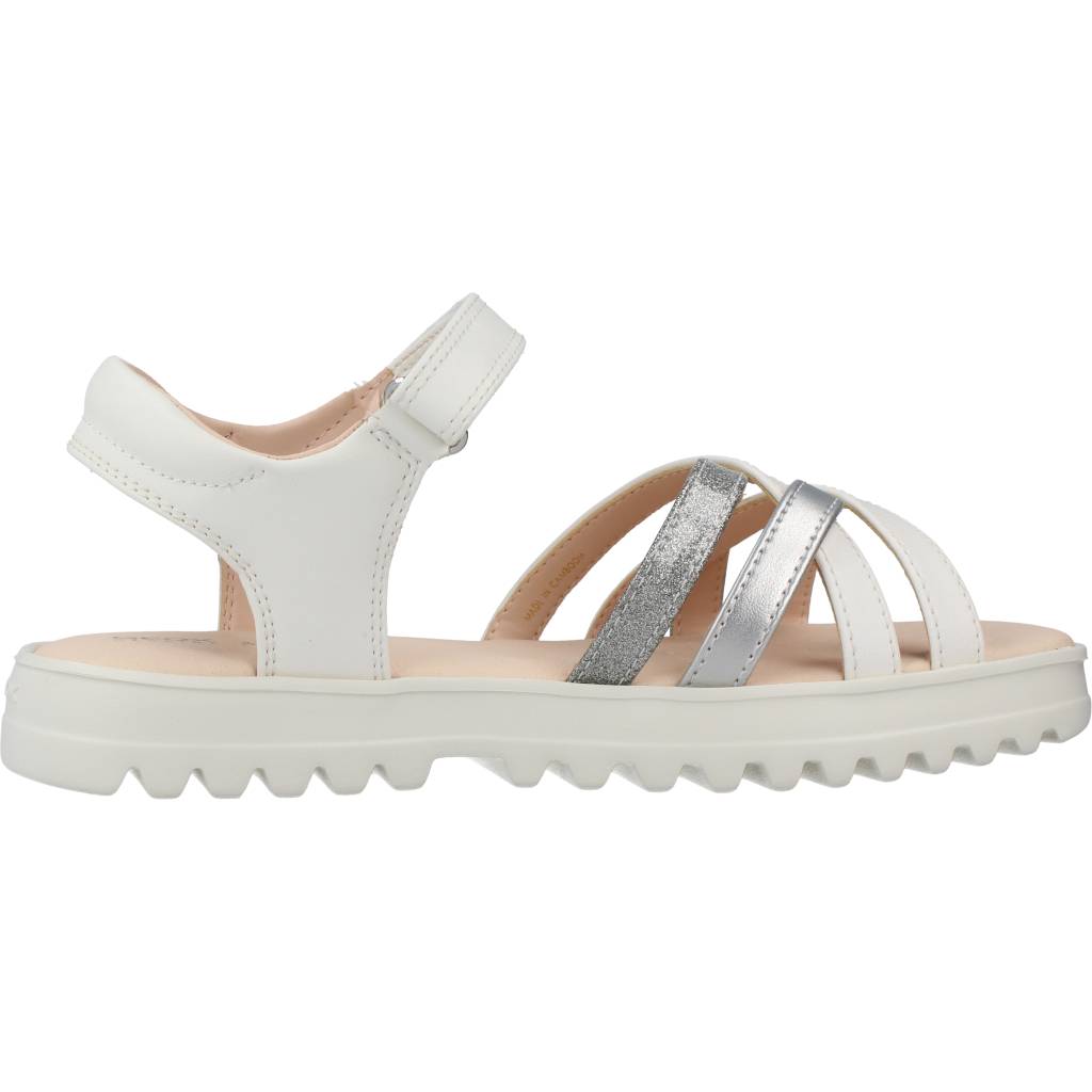 GEOX J SANDAL CORALIE GIR en color BLANCO (4)