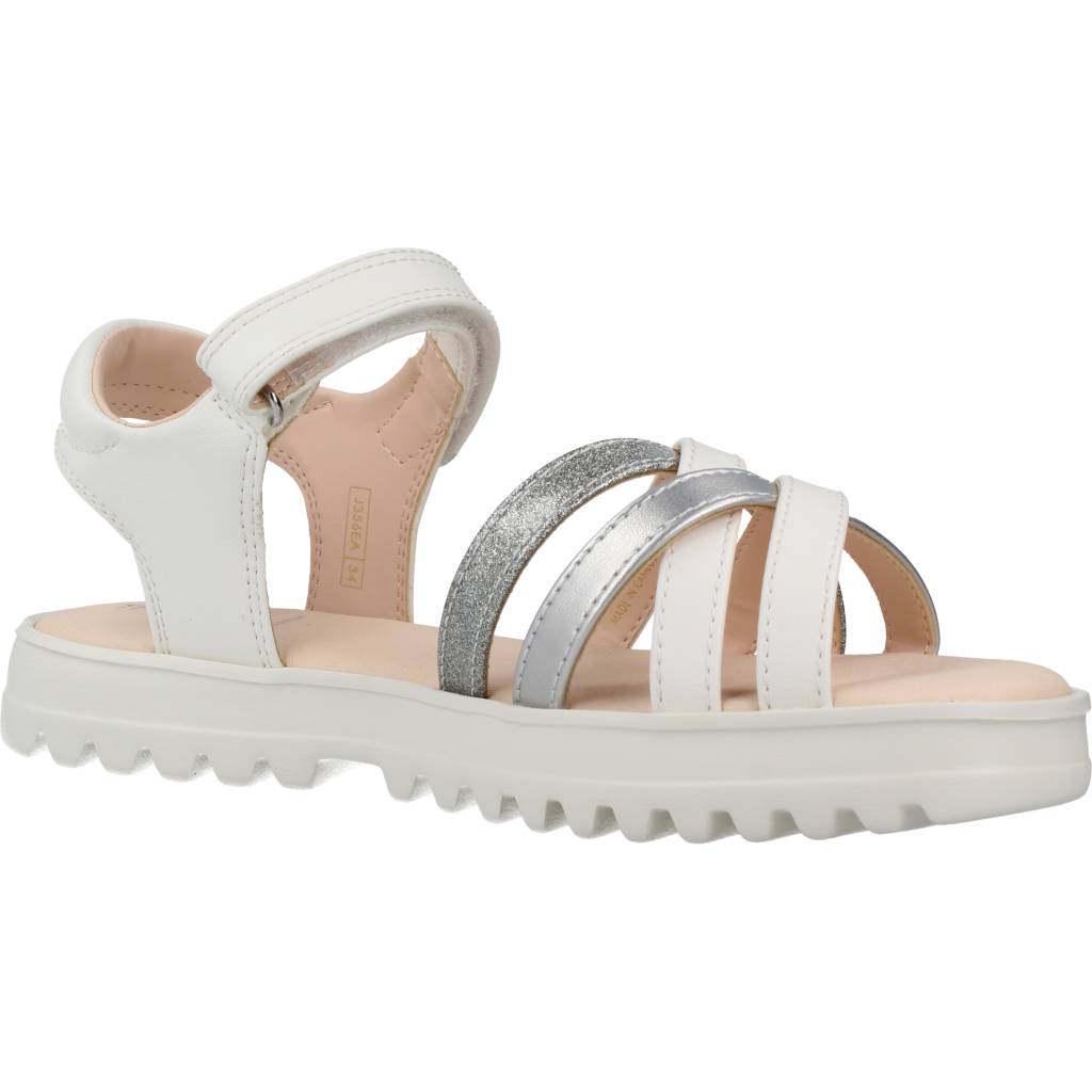GEOX J SANDAL CORALIE GIR en color BLANCO (5)