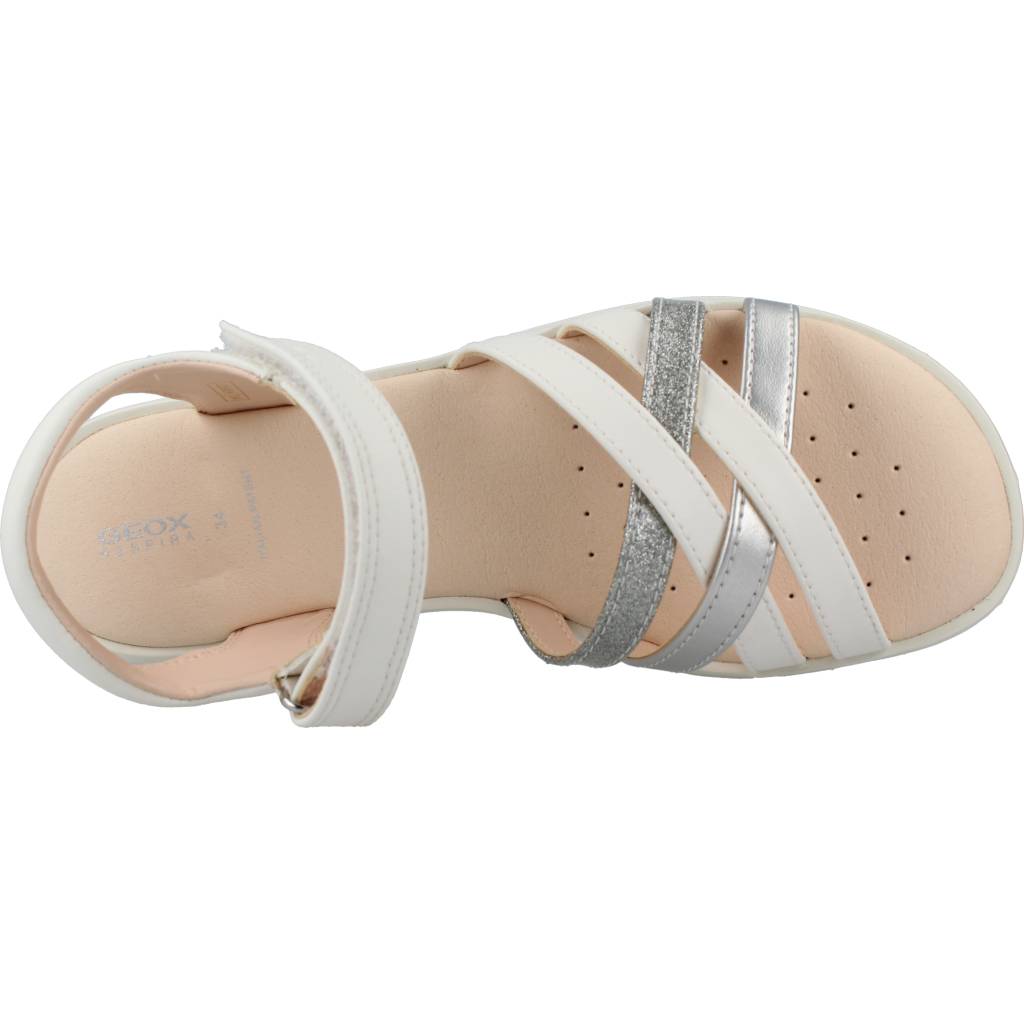 GEOX J SANDAL CORALIE GIR en color BLANCO (7)