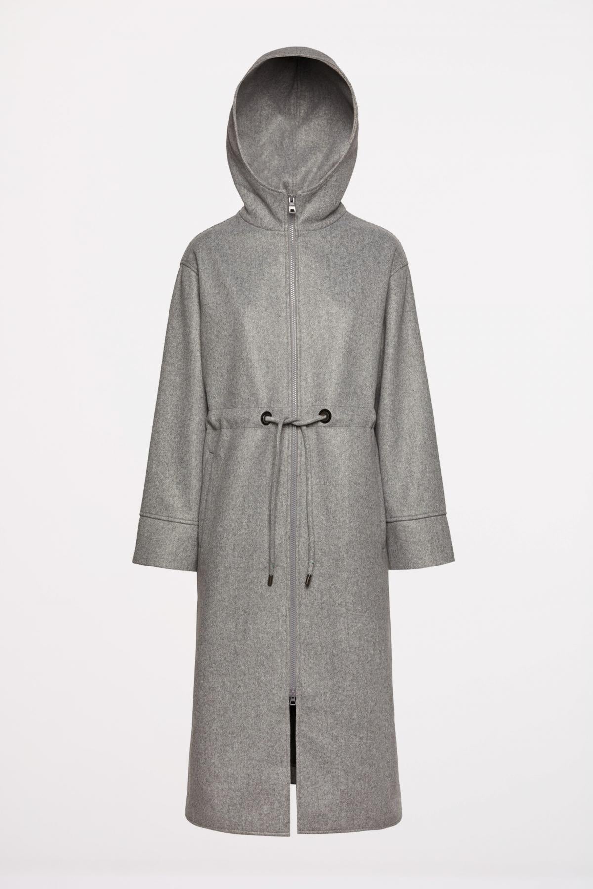 GEOX W DORALEA LONG COAT en color GRIS (2)