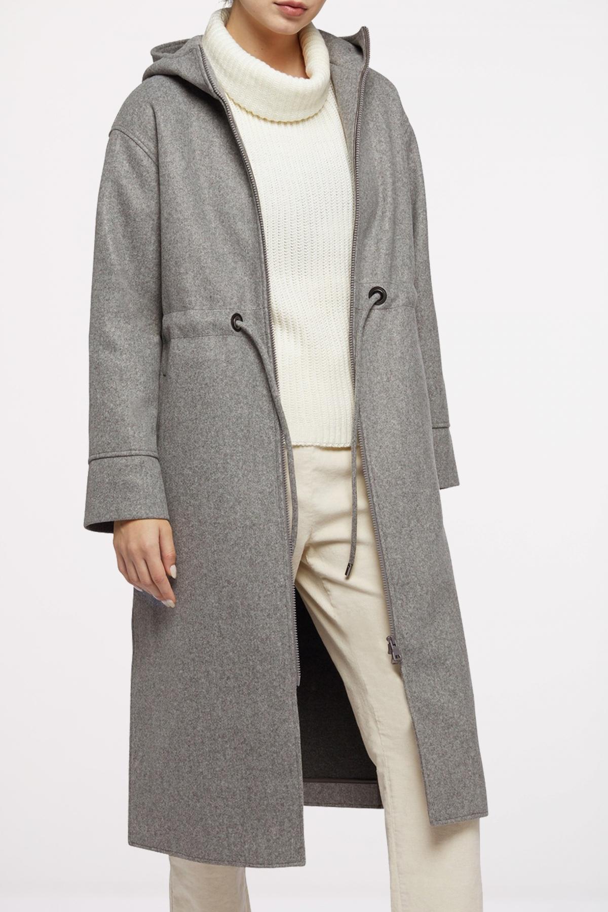 GEOX W DORALEA LONG COAT en color GRIS (4)